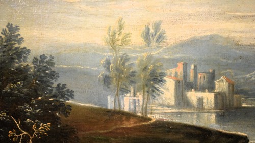 Antiquités - Paysage lacustre - Atelier Antonio Diziani (1737-1797)